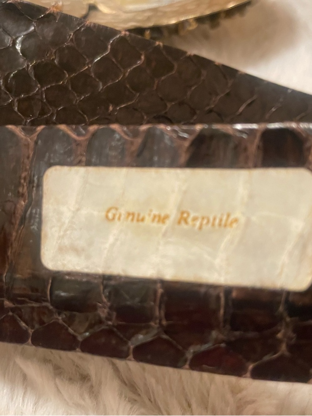 1980’s vintage luxury 24k Gold plated snakeskin tiger eye belt brutalist - Picture 6 of 9